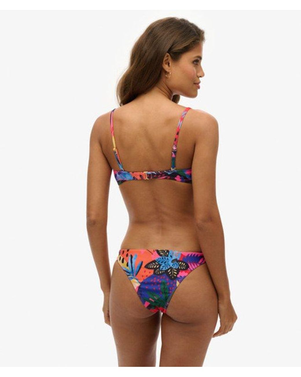 Superdry Pink & Co Tropical Bandeau Bikini Top