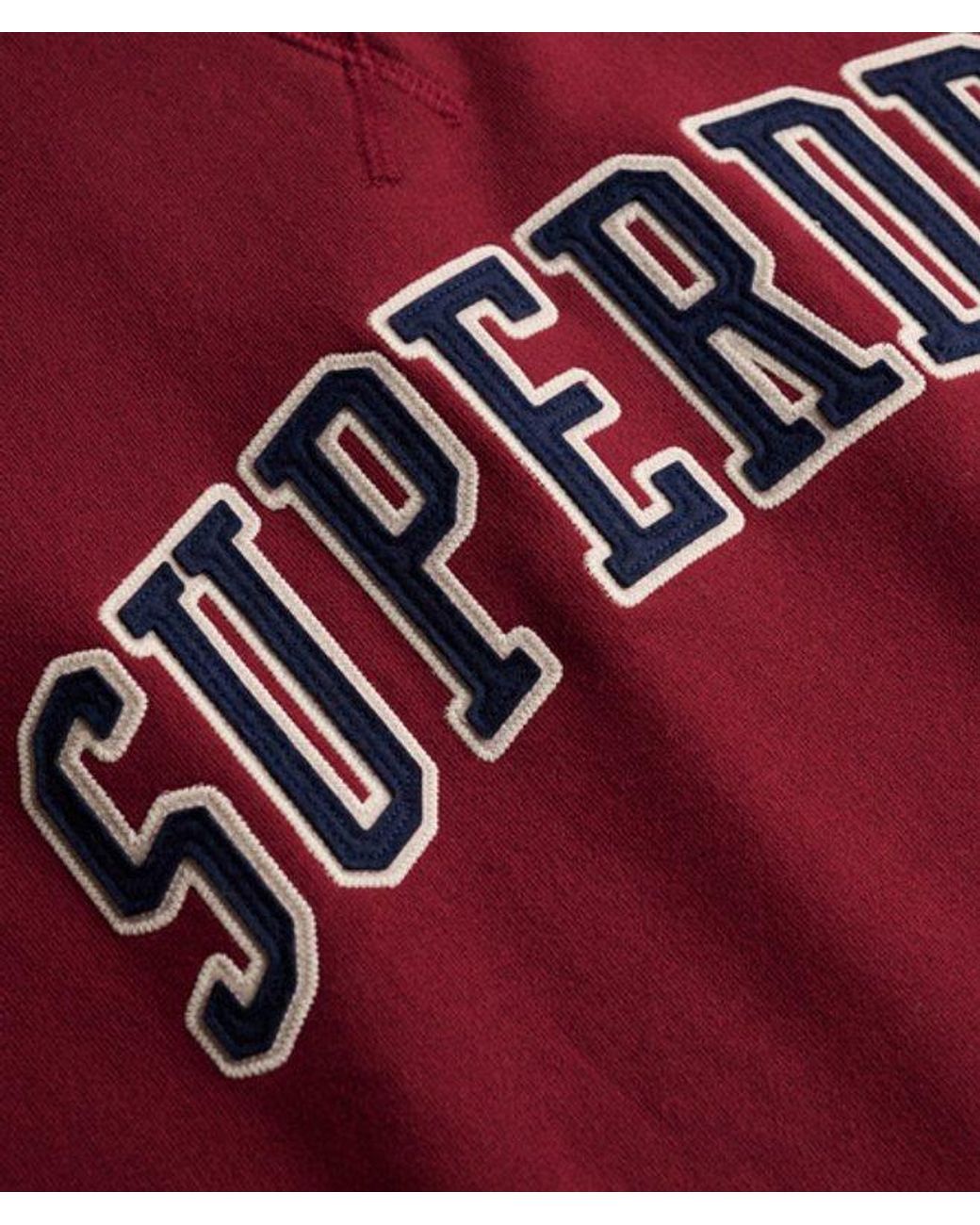 Superdry Red & Co Athletic Applique Relaxed Crew Sweatshirt for men