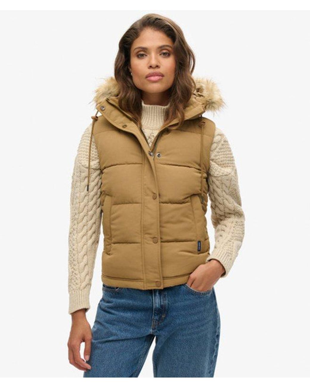 Superdry Natural & Co Everest Faux Fur Gilet