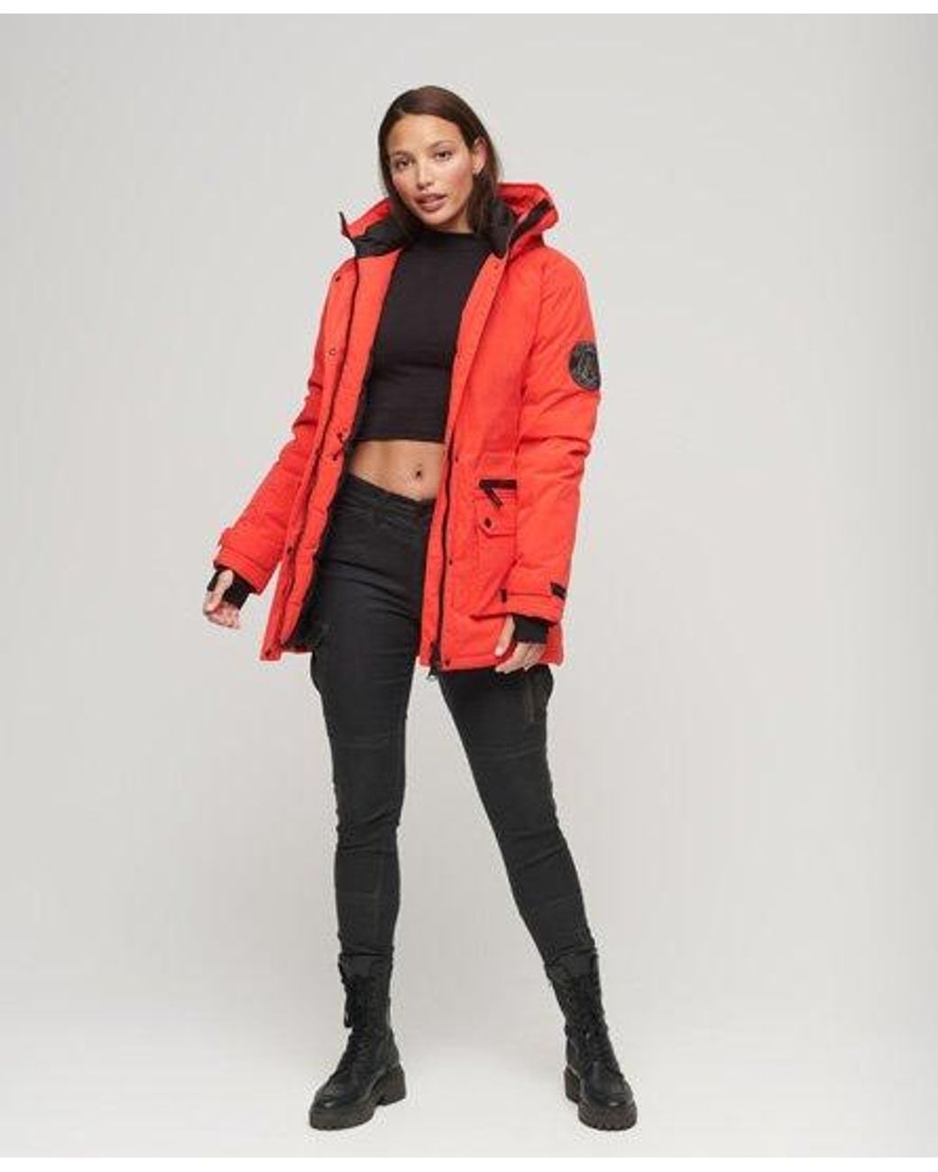 Superdry Red & Co City Padded Parka Jacket