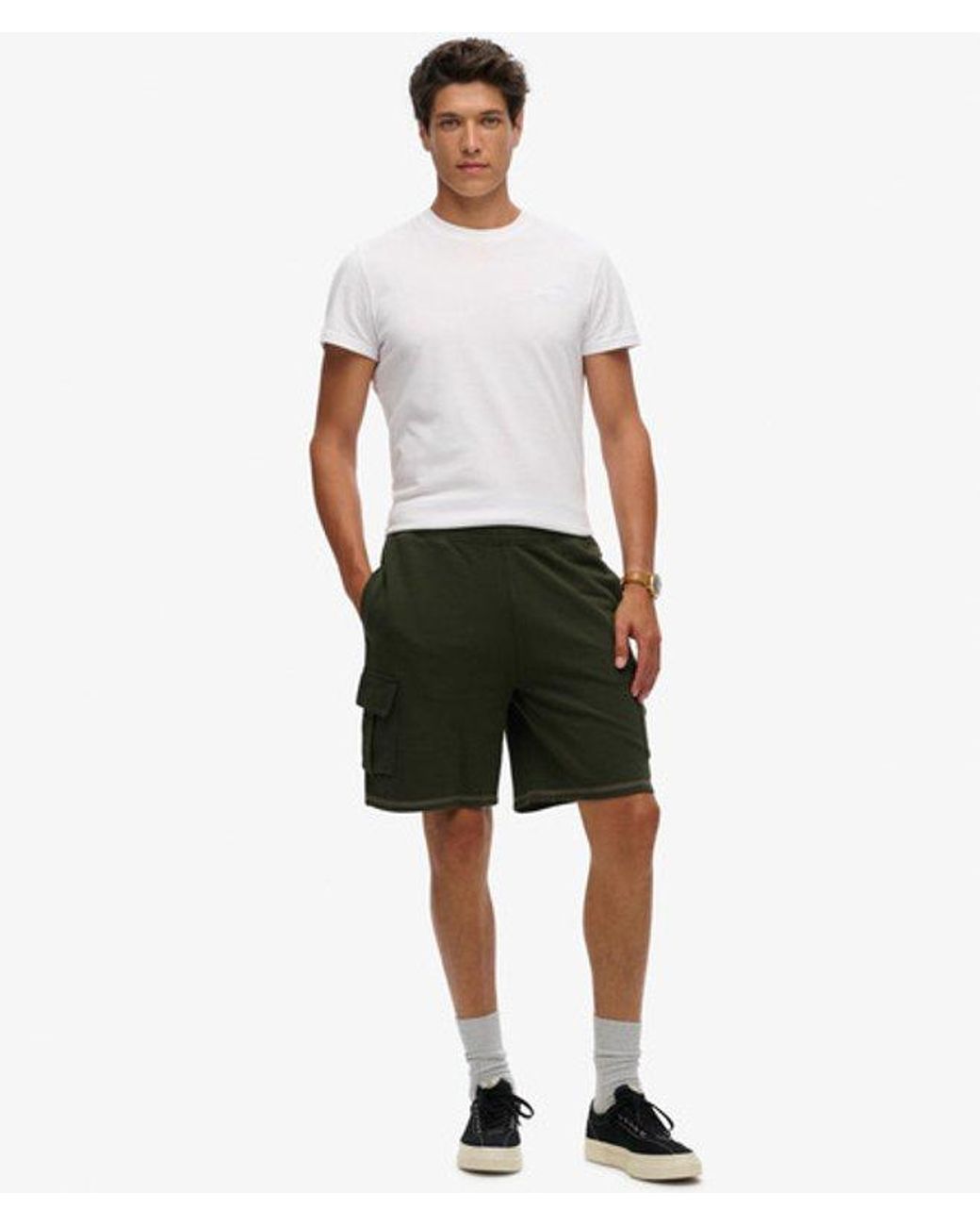 Superdry White & Co Loose Fit Contrast Stitch Cargo Shorts for men