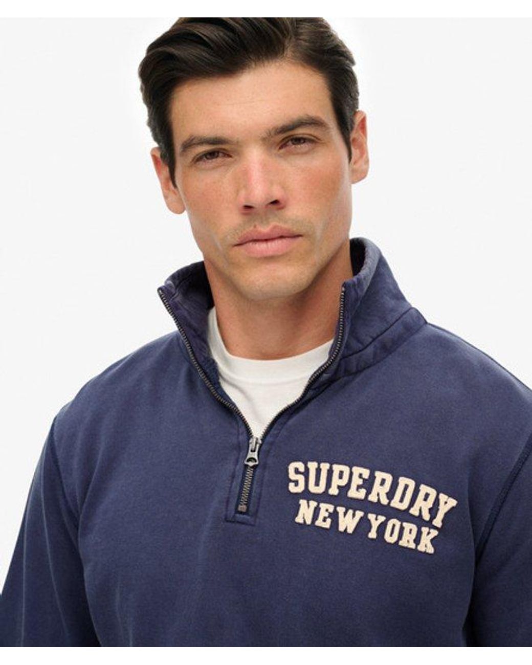 Superdry Blue & Co Vintage Athletic Zip Half-zip Jumper for men