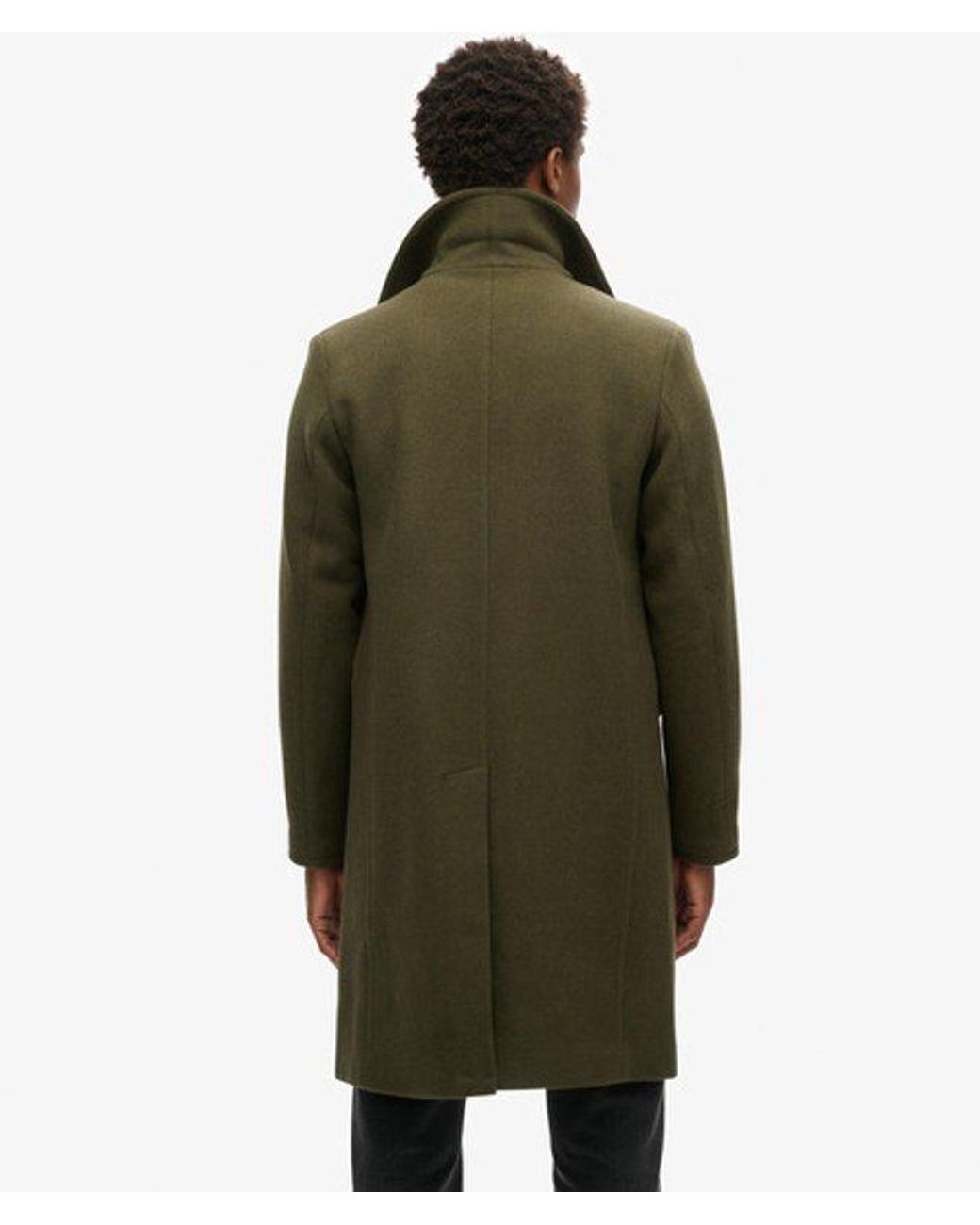 Superdry Green & Co The Merchant Store - Wool Long Coat for men
