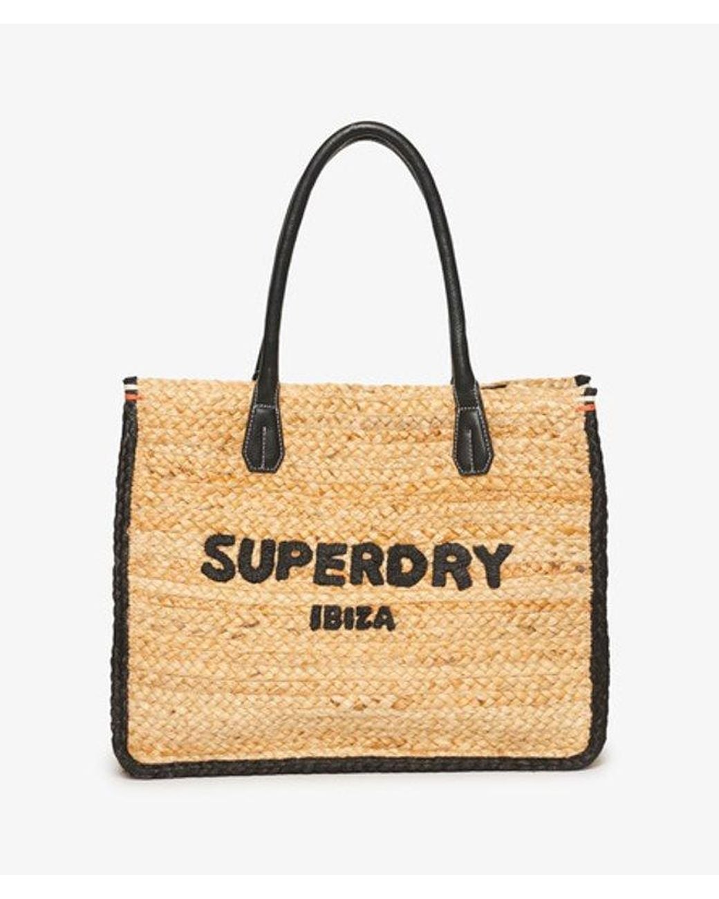 Superdry Natural Raffia Luxe Tote Bag - Size: 1size