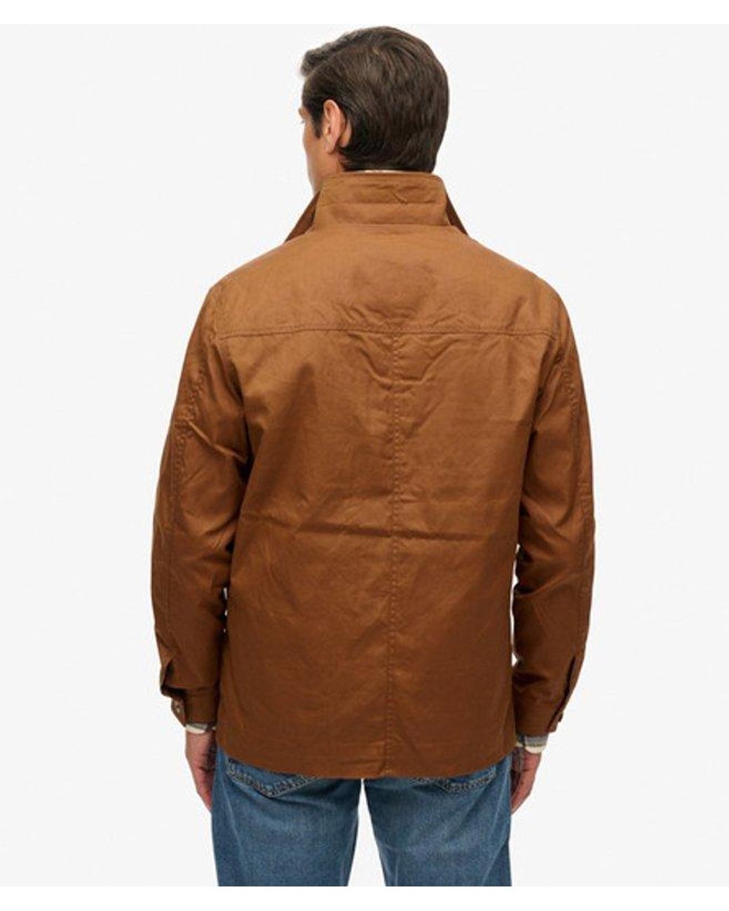 Superdry Brown & Co The Merchant Store - Waxed Worker Jacket for men