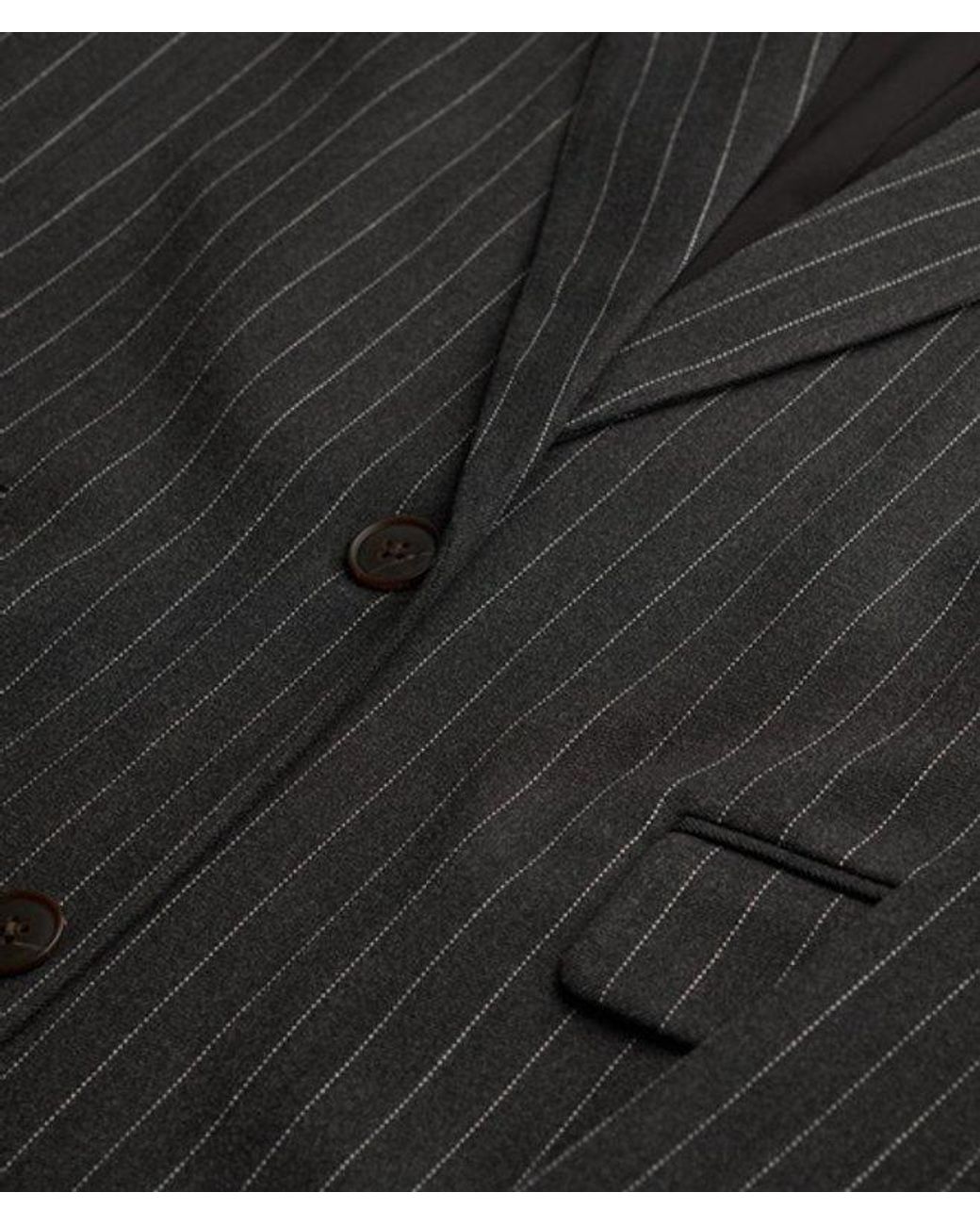Superdry Gray & Co Pinstripe Boyfriend Blazer