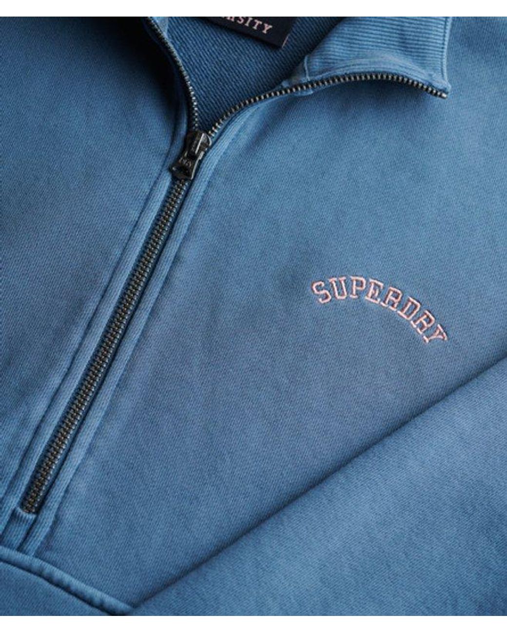 Superdry Blue & Co Essential Logo Half Zip Sweatshirt
