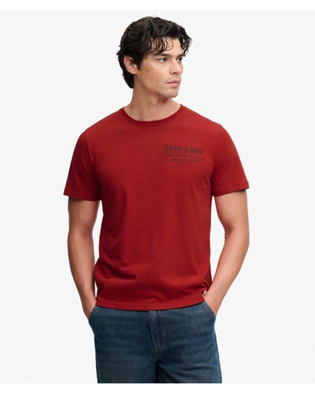 Superdry Red & Co Vintage Biker T-shirt for men