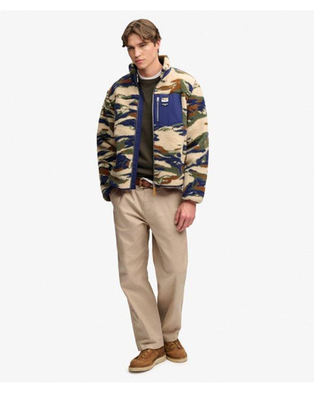 Superdry Green & Co Terrain Fleece Zip Through for men
