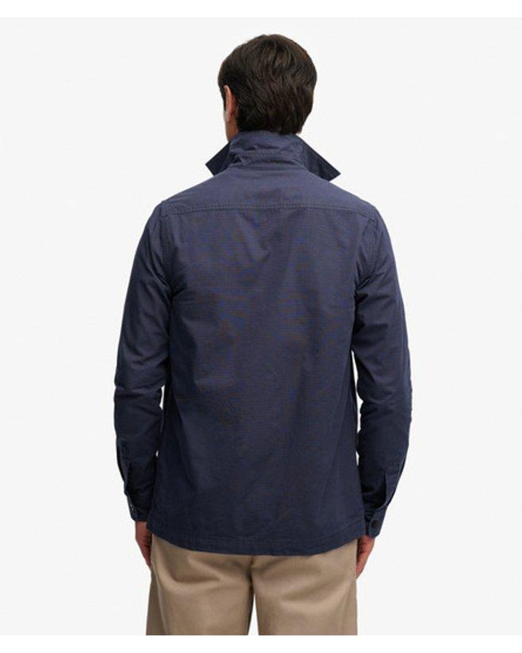 Superdry Military Overhemd Met Lange Mouwen in het Blue voor heren