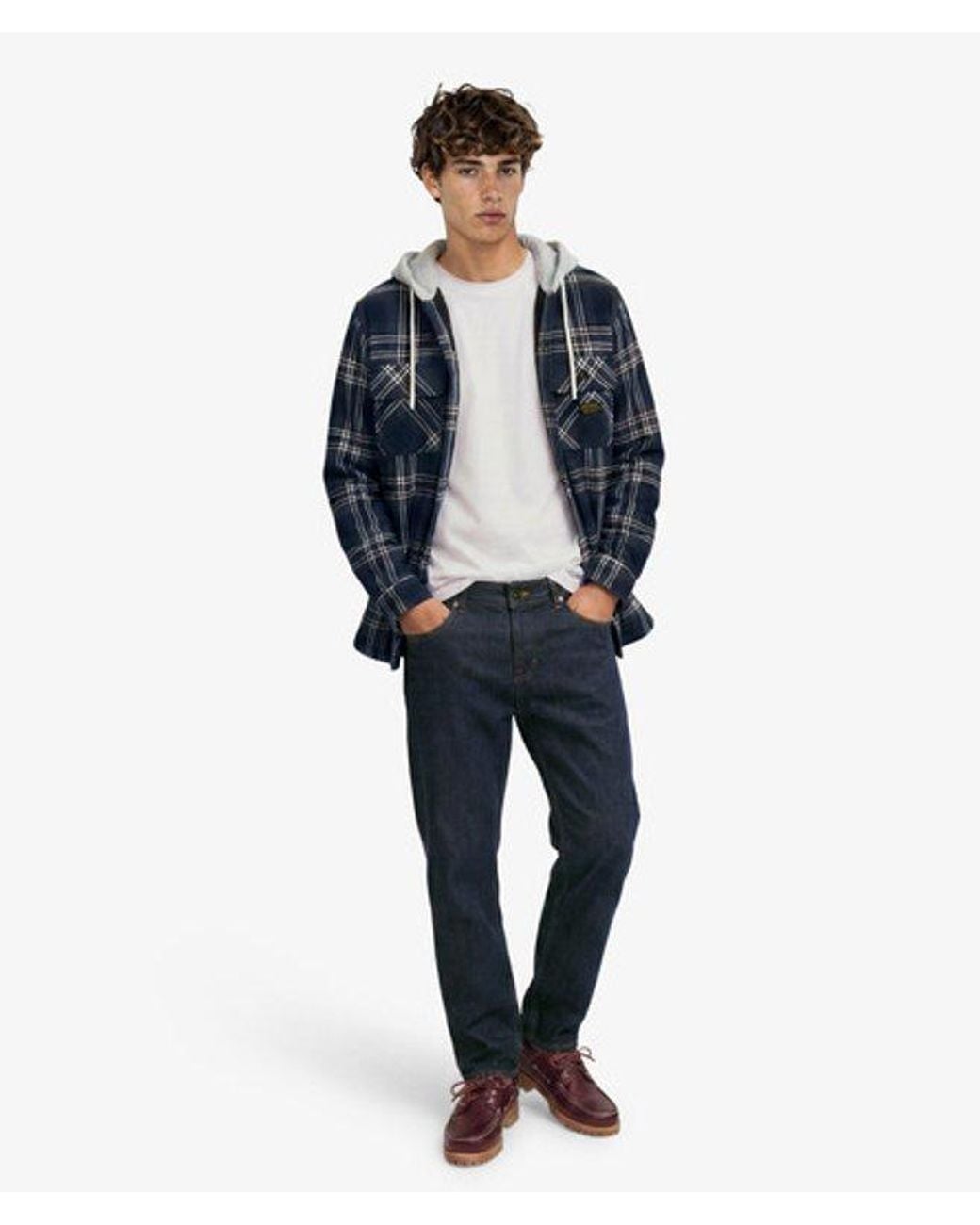 Superdry Blue & Co Surplus Hooded Check Shirt for men