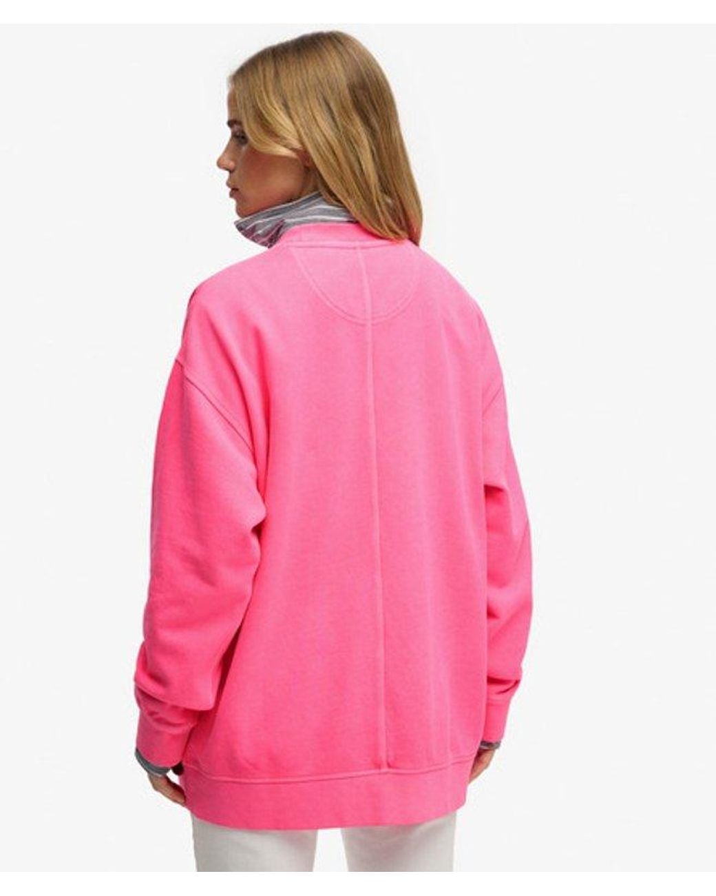 Superdry Pink & Co Studios Relaxed Crew Sweatshirt