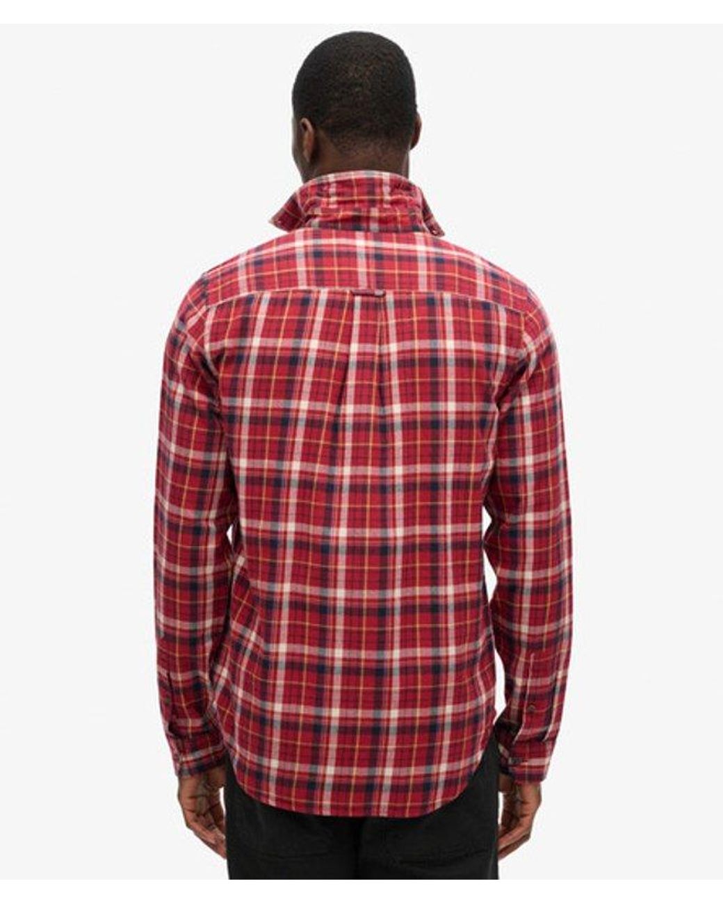 Superdry Red & Co Organic Cotton Vintage Check Shirt for men