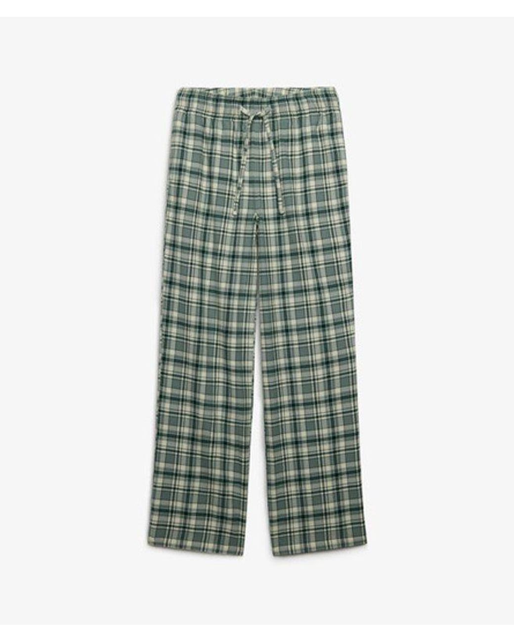 Superdry Green & Co Cotton Check Elastic Trousers