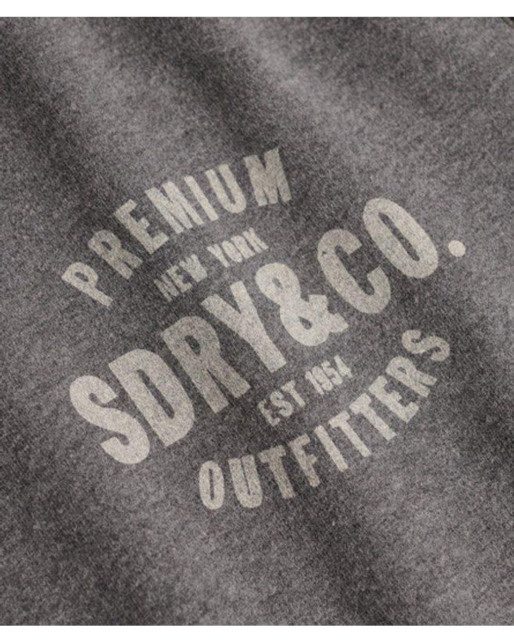 Superdry Gray & Co Block Text Crew Neck Sweatshirt for men
