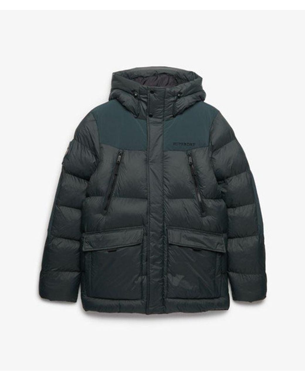 Superdry City Baffle Parka Jas in het Gray voor heren