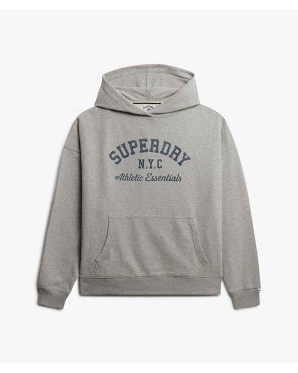 Superdry Gray & Co Athletic Essentials Relaxed Hoodie