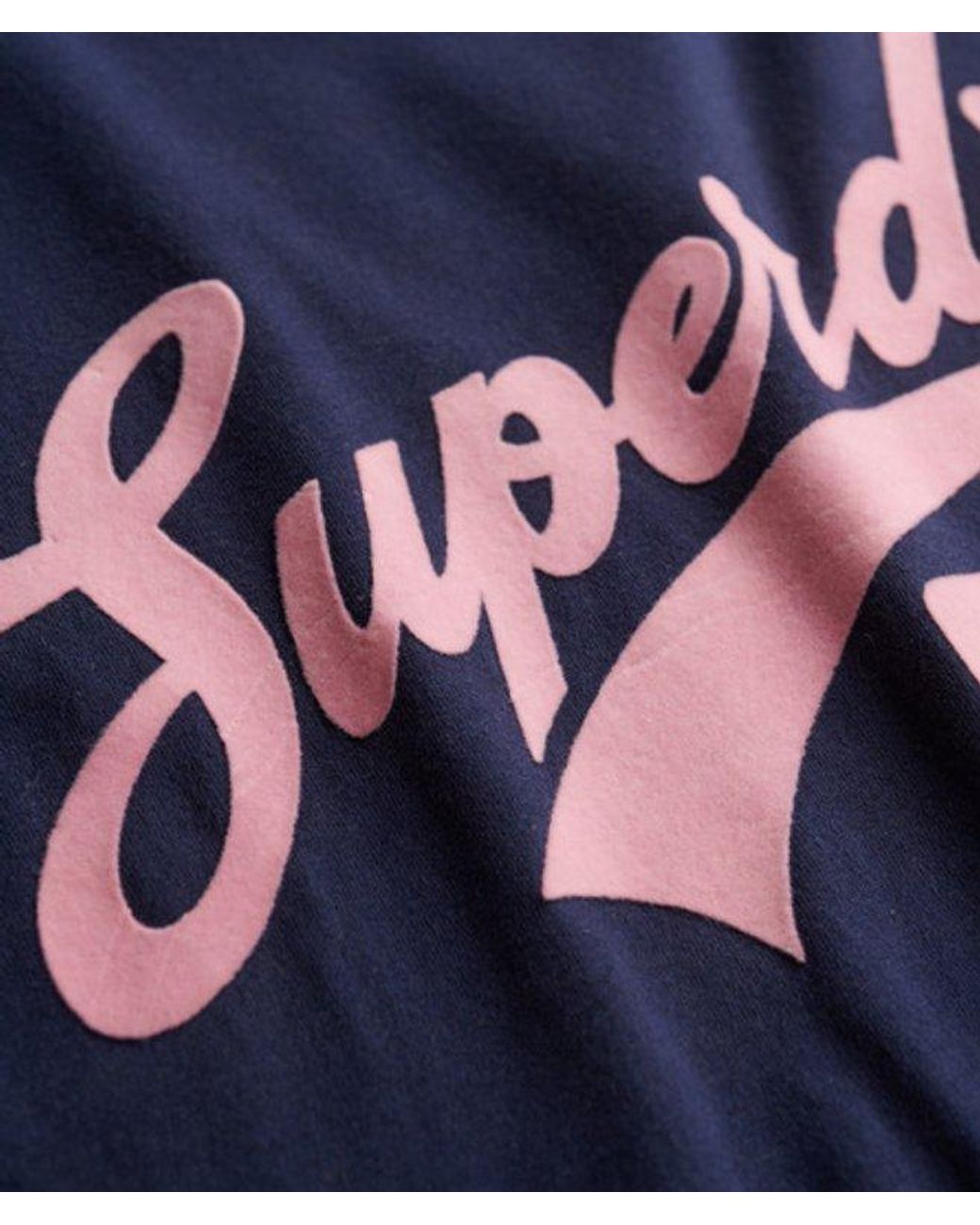 Superdry Blue & Co Classic Textured Graphic Super 77 T Shirt
