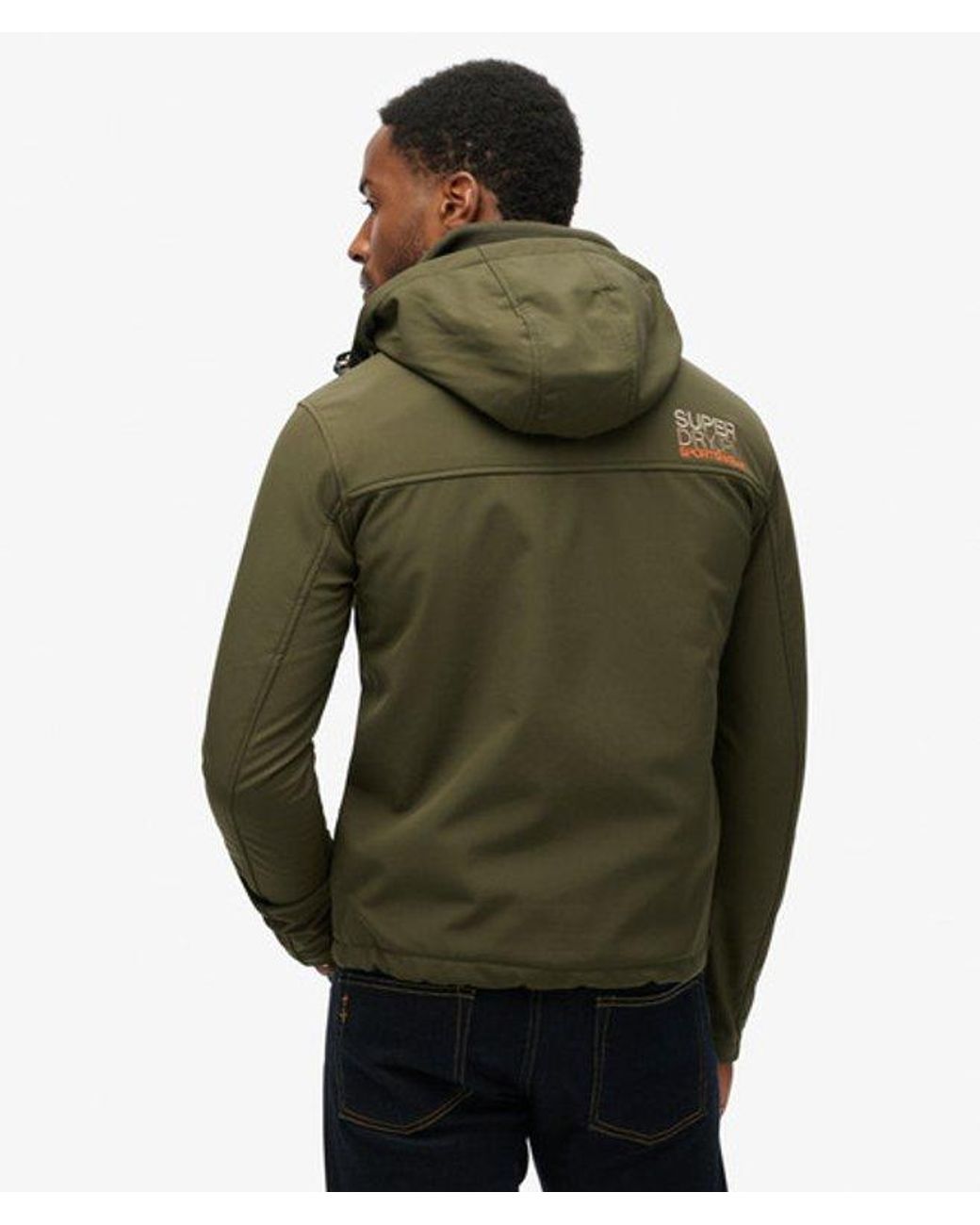 Superdry Green & Co Hooded Soft Shell Trekker Jacket for men