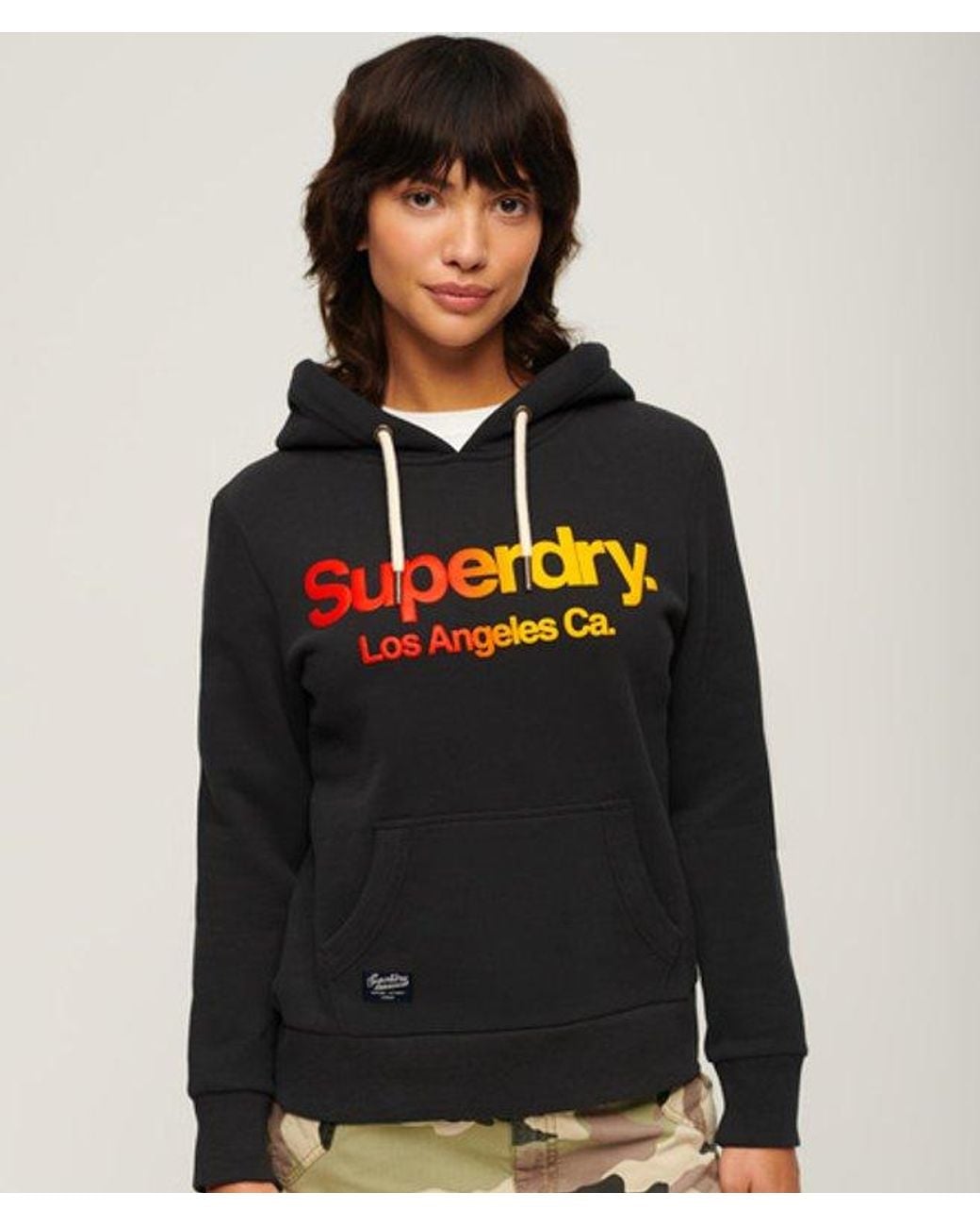 Superdry Black & Co Tonal Rainbow Hoodie