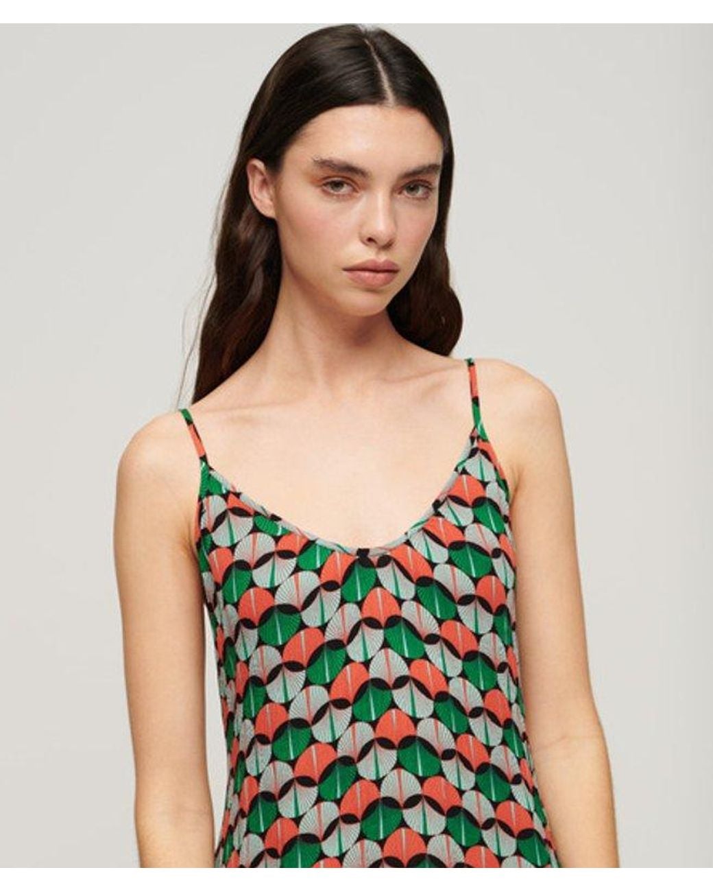 Superdry Green & Co Maxi Beach Cami Dress