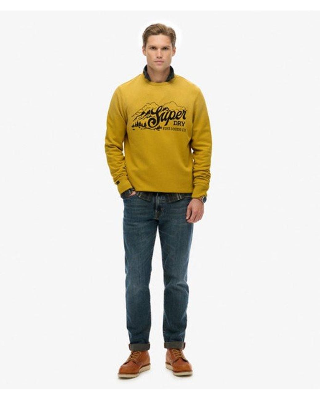 Superdry Yellow & Co Lo-fi Outdoors Relaxed Sweatshirt for men