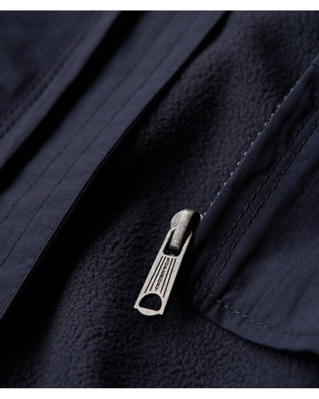 Superdry Blue & Co Surplus Nylon Hooded Bomber Jacket for men