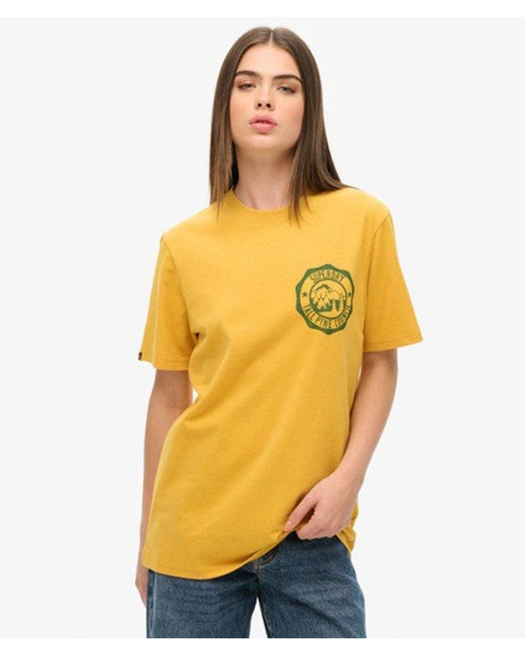 Superdry Blue Oversized Outdoor Graphic T-shirt