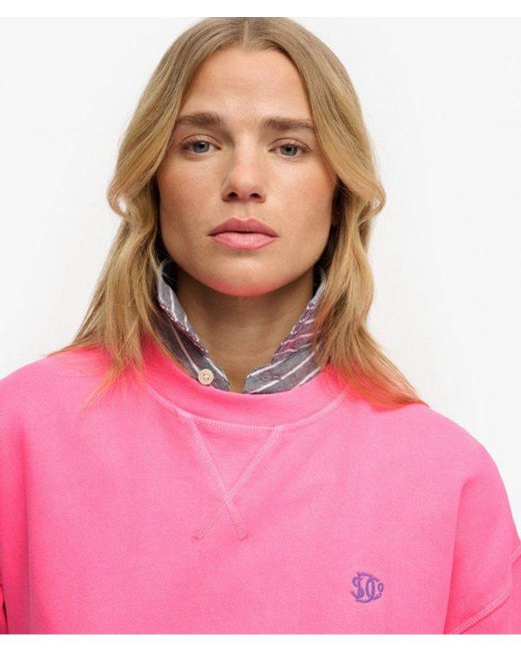 Superdry Pink & Co Studios Relaxed Crew Sweatshirt