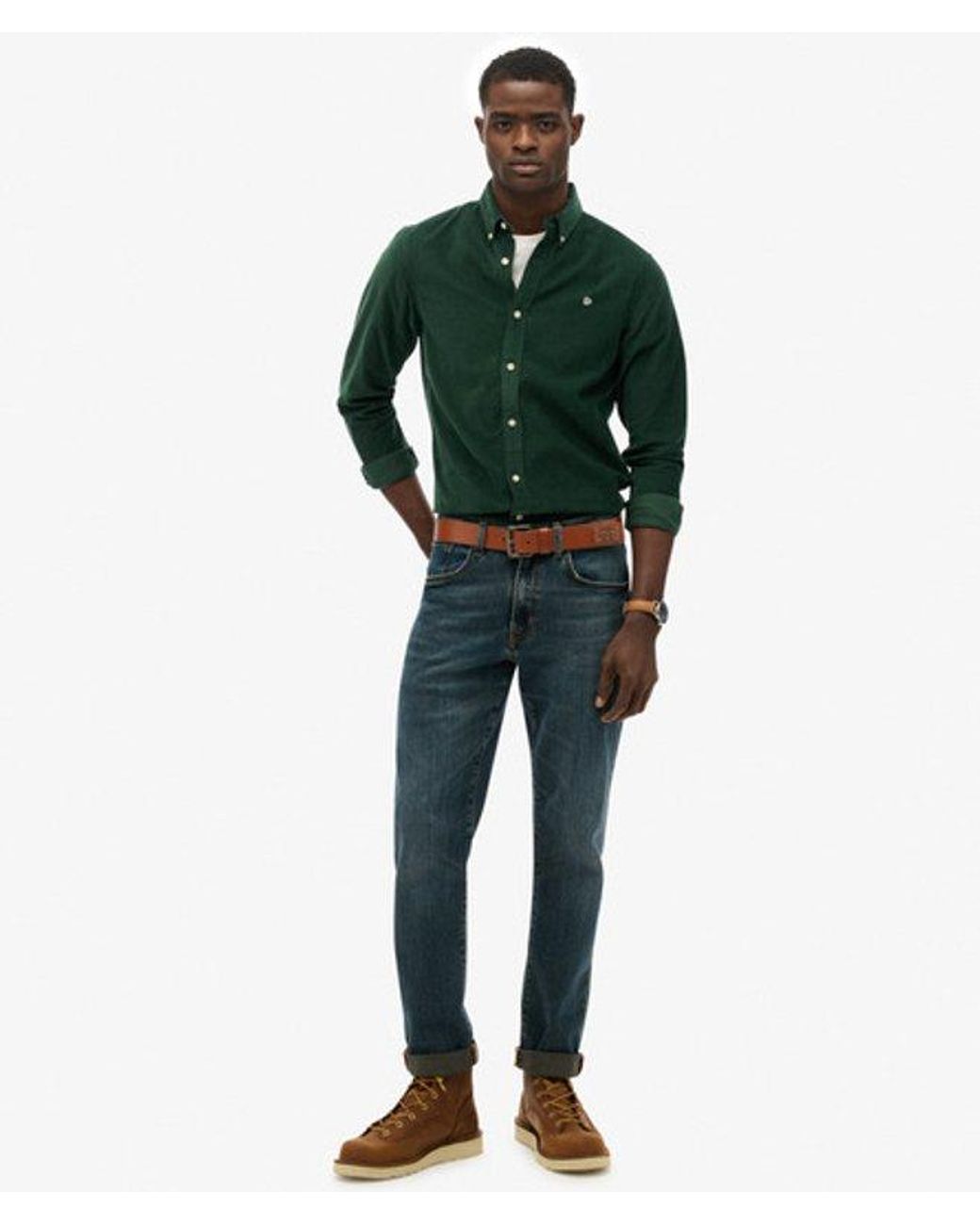 Superdry Green & Co Classic Needle Cord Shirt for men