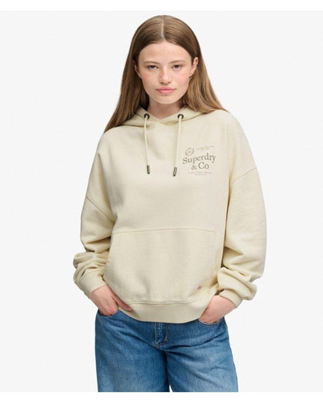 Superdry Natural & Co Luxe Casual Relaxed Hoodie
