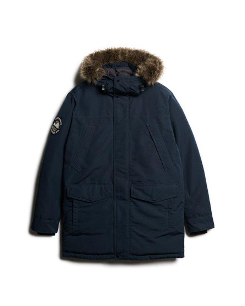 Superdry Blue & Co Everest Faux Fur Parka Jacket for men