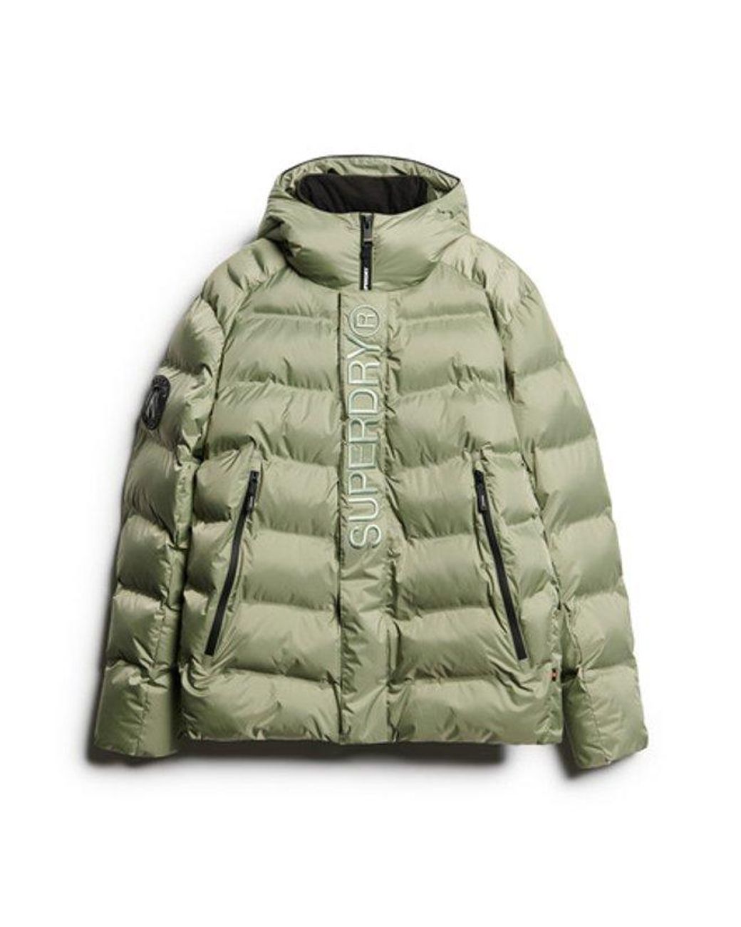 Superdry Green & Co Hooded City Graphic Puffer Jacket for men