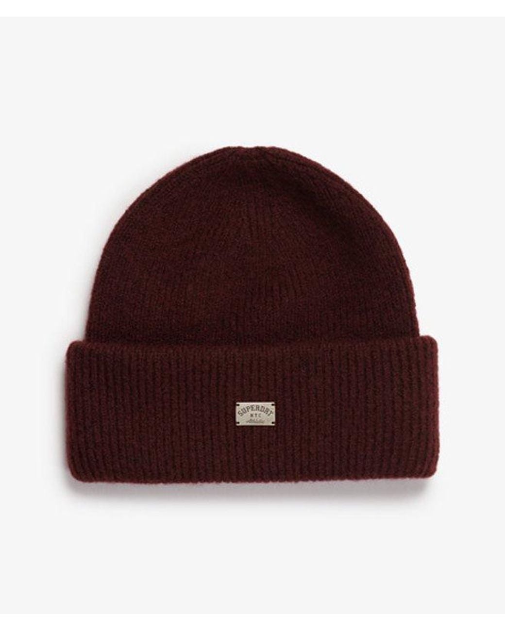 Superdry Red & Co Rib Knitted Beanie Hat
