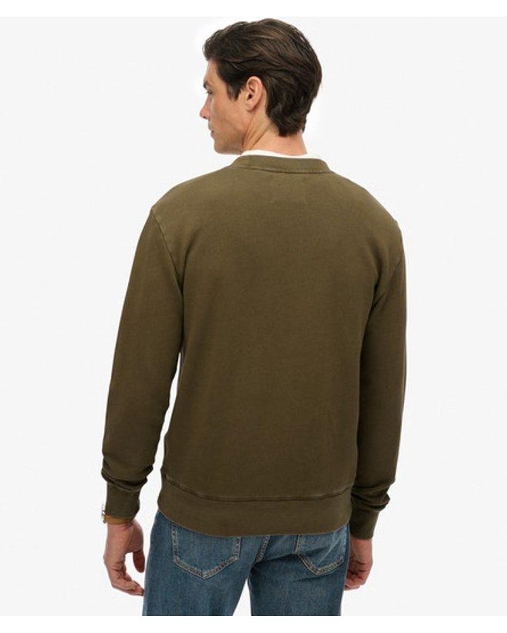 Superdry Green Tokyo Narrative Loose Sweatshirt for men