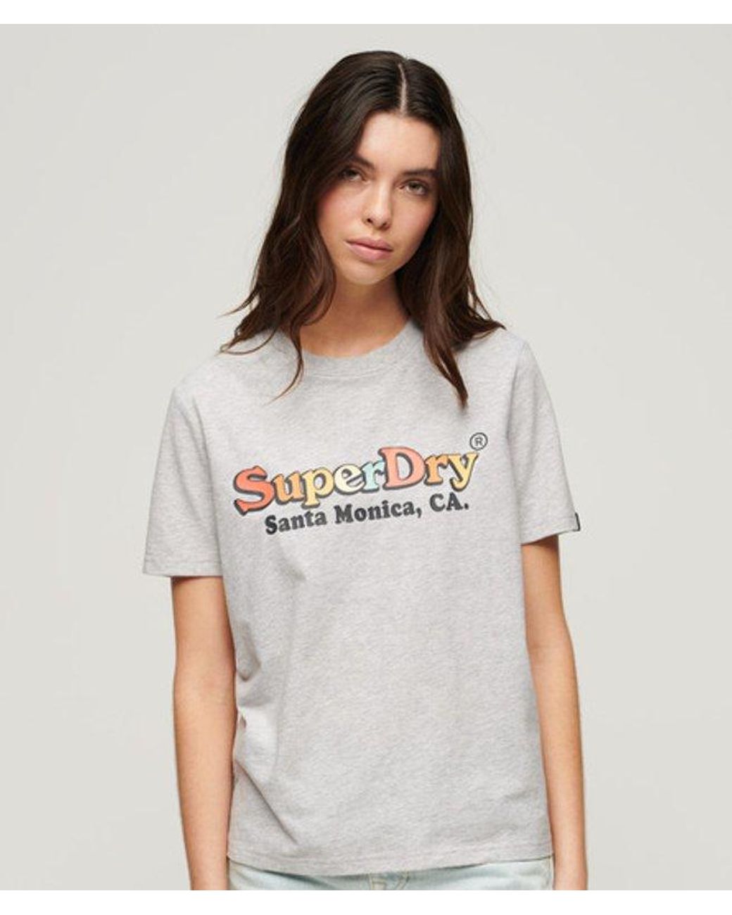 Superdry White & Co Rainbow Logo Relaxed Fit T-shirt