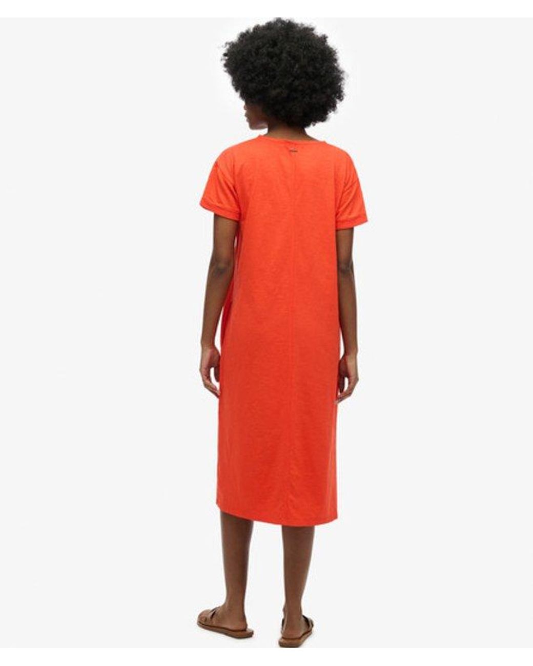 Superdry Red & Co Midi T-shirt Dress