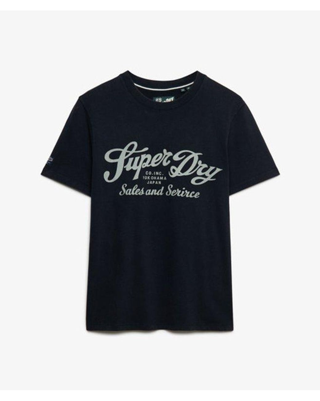 Superdry Blue Industry Worker Relaxed T-Shirt for men