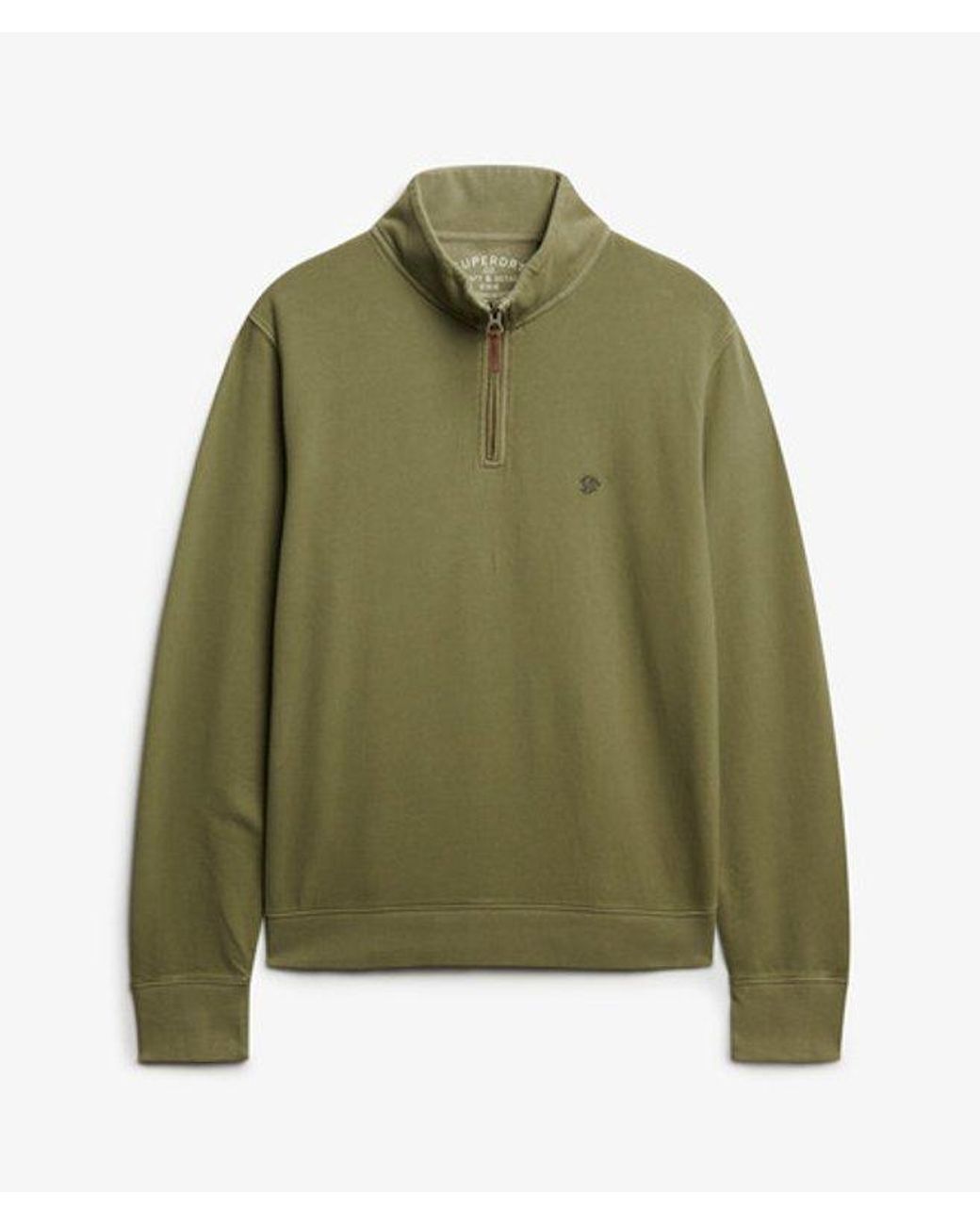 Superdry Green & Co Classic Essential Half Zip Sweatshirt for men