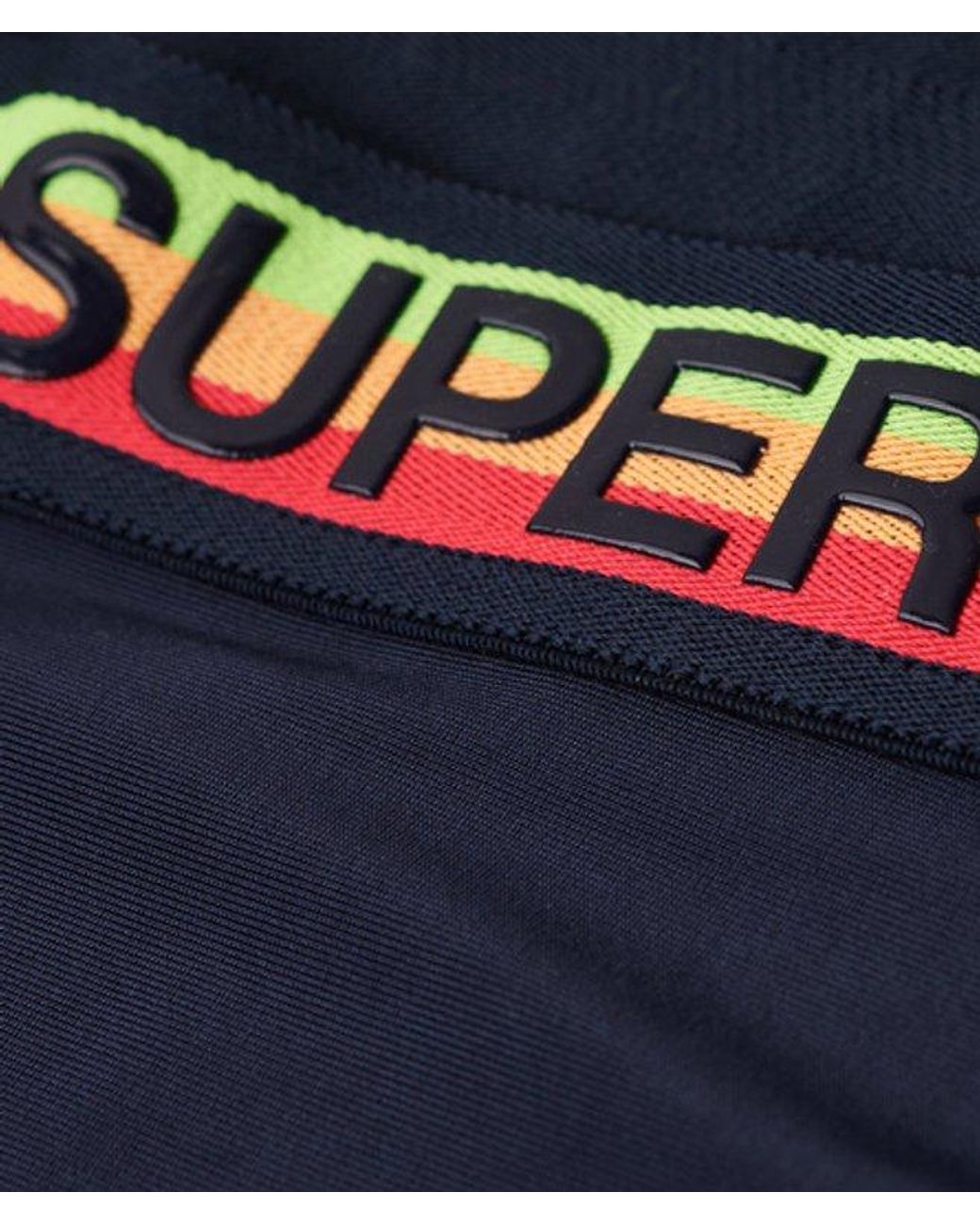 Superdry Blue & Co Ladies Fully Lined Logo Classic Bikini Briefs