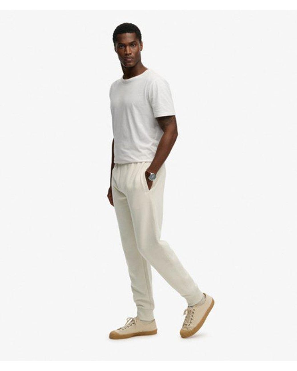 Superdry White & Co Essential Logo Half Brushed joggers for men