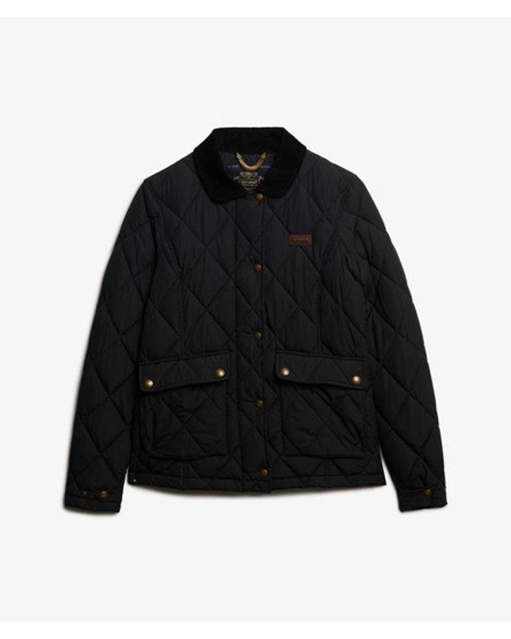 Superdry Black & Co Cord Trimmed Liner Jacket