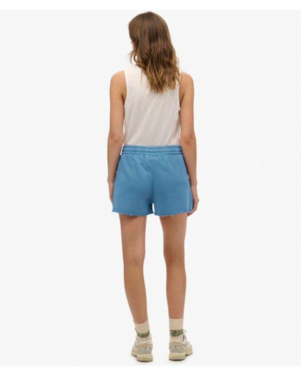 Superdry Blue & Co Essential Logo Garment Dye Shorts