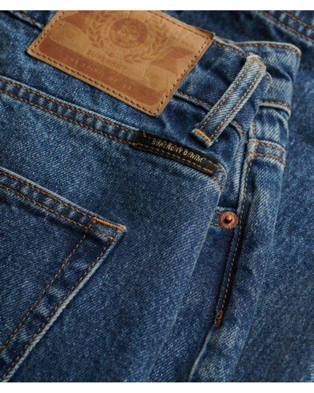 Superdry Blue & Co Mid Rise Straight Leg Jeans