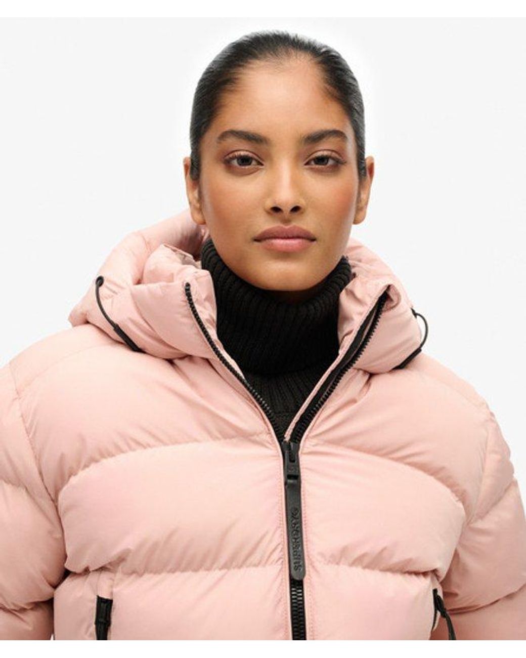 Superdry Blue & Co Hooded Sports Puffer Jacket