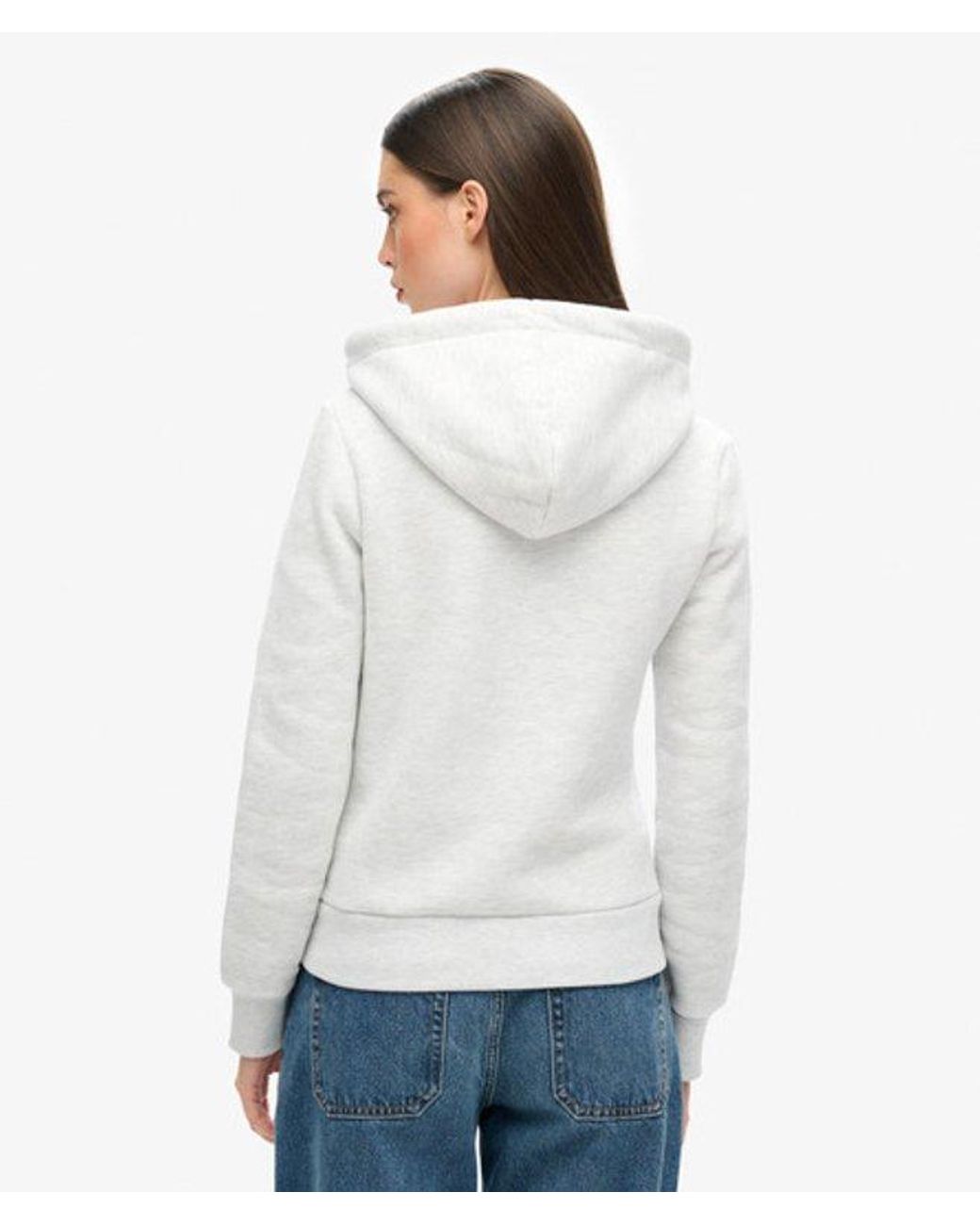 Superdry White & Co Vintage Logo Pop Hoodie