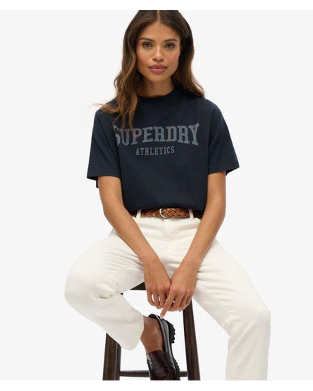 Superdry Blue & Co Athletic Essentials Oversized T-shirt