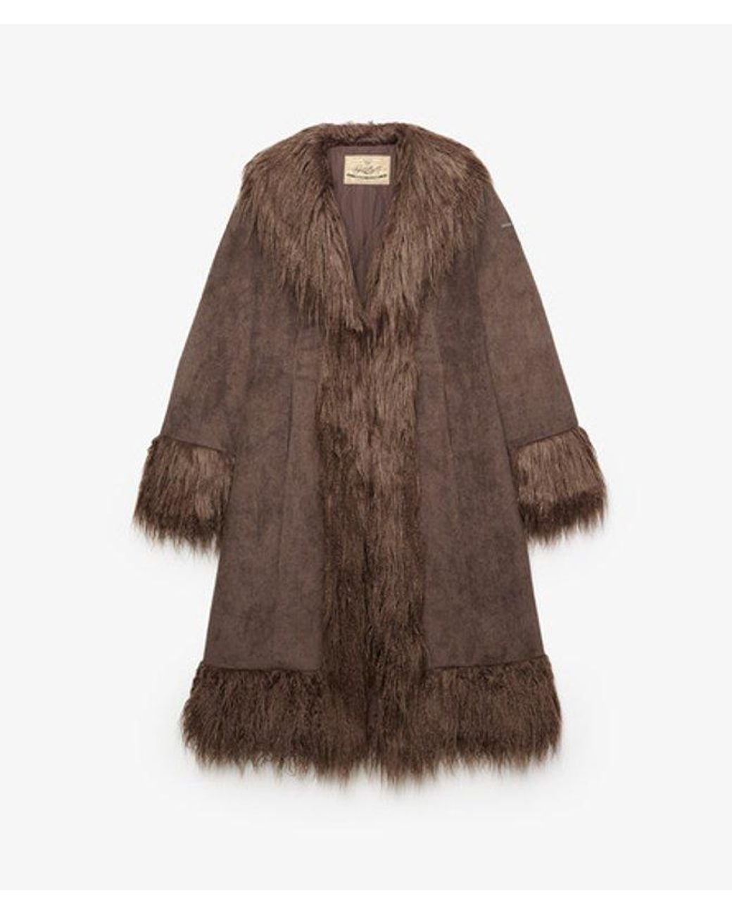 Superdry Brown & Co Long Afghan Coat