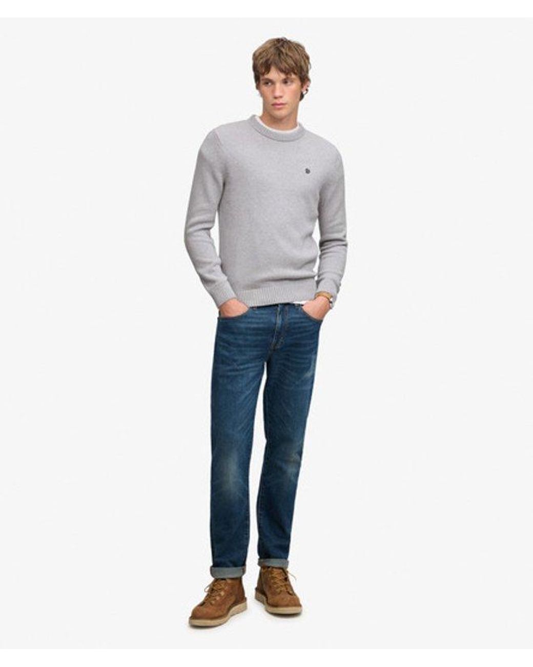 Superdry Gray & Co Preppy Cotton Jumper for men