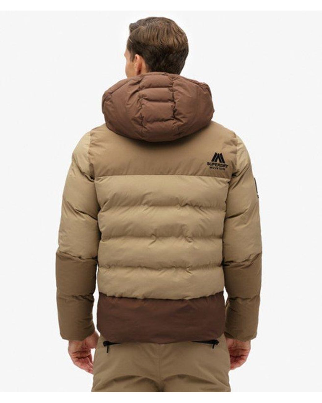 Superdry Brown & Co Ski Sports Padded Block Jacket for men
